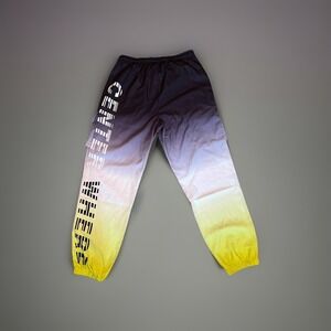 Manfinity "Center Where" Cargo Pants Mens L Yellow White Black Gray 90's Style